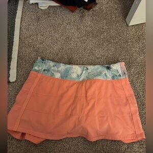 Lululemon coral pace setter skort